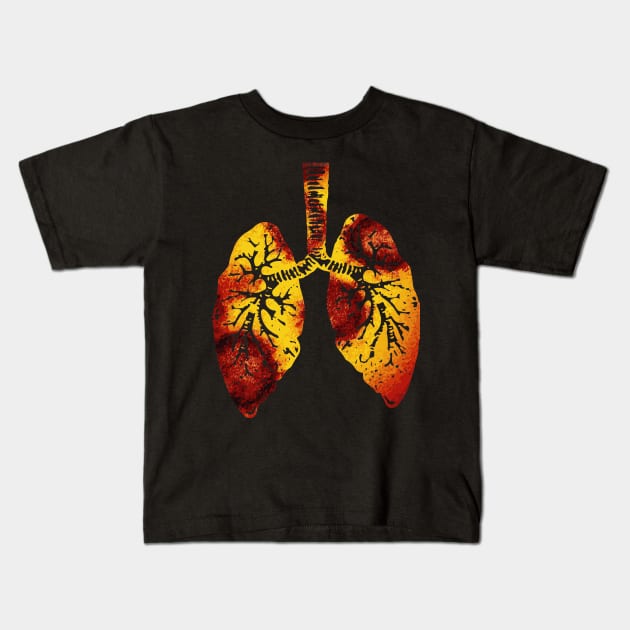 Lungs Kids T-Shirt by IamValkyrie